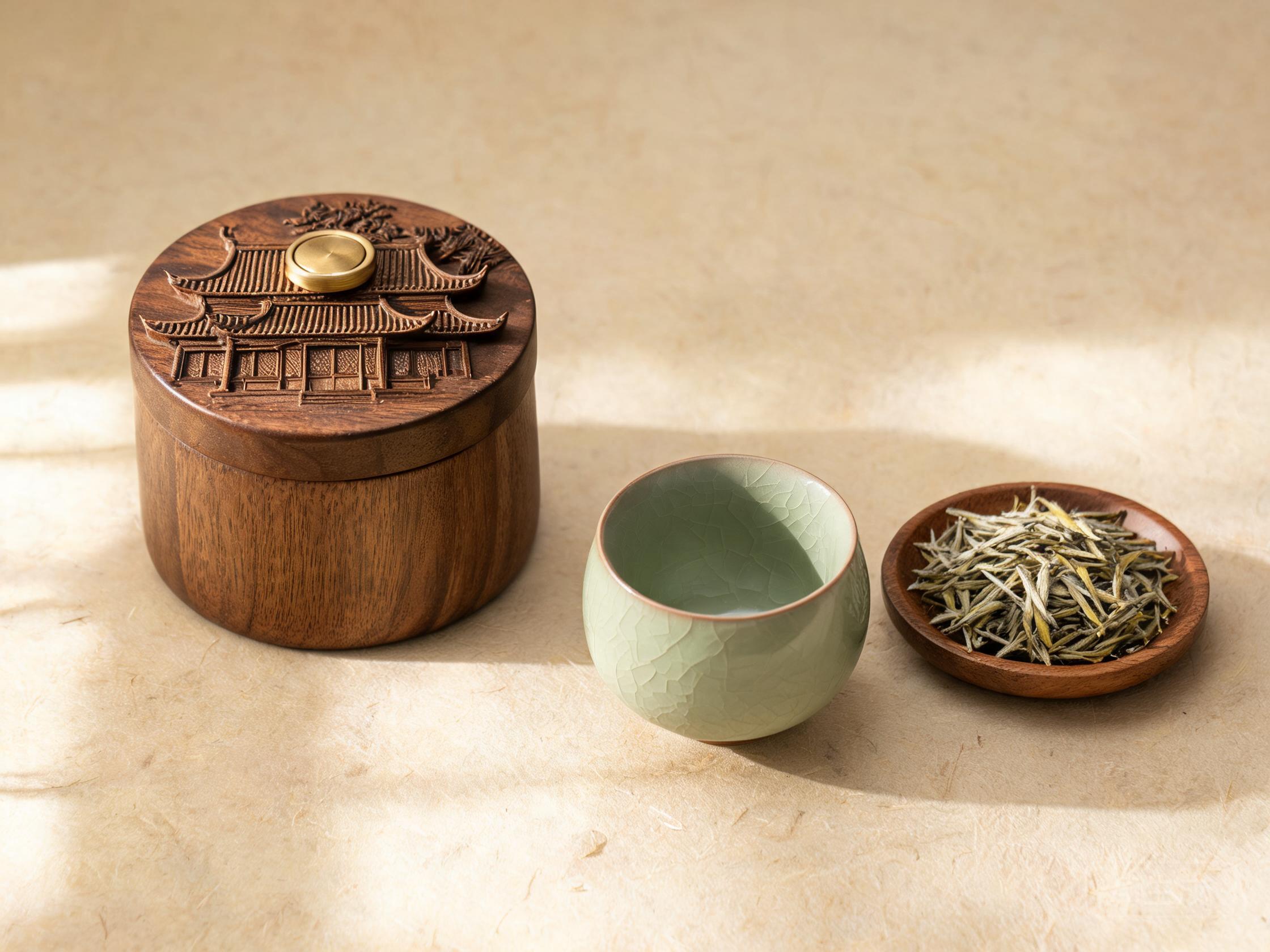 君山银针茶与盒